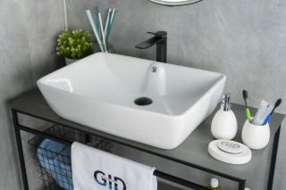 Раковина Gid N9121 51123 накладная белая 59x42x15.5